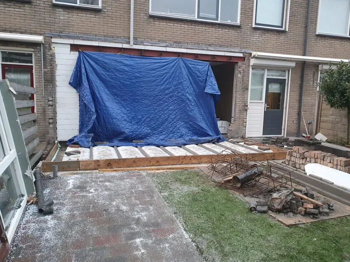 Bouwfoto van Aanbouw Schipperswegeling, Goes.