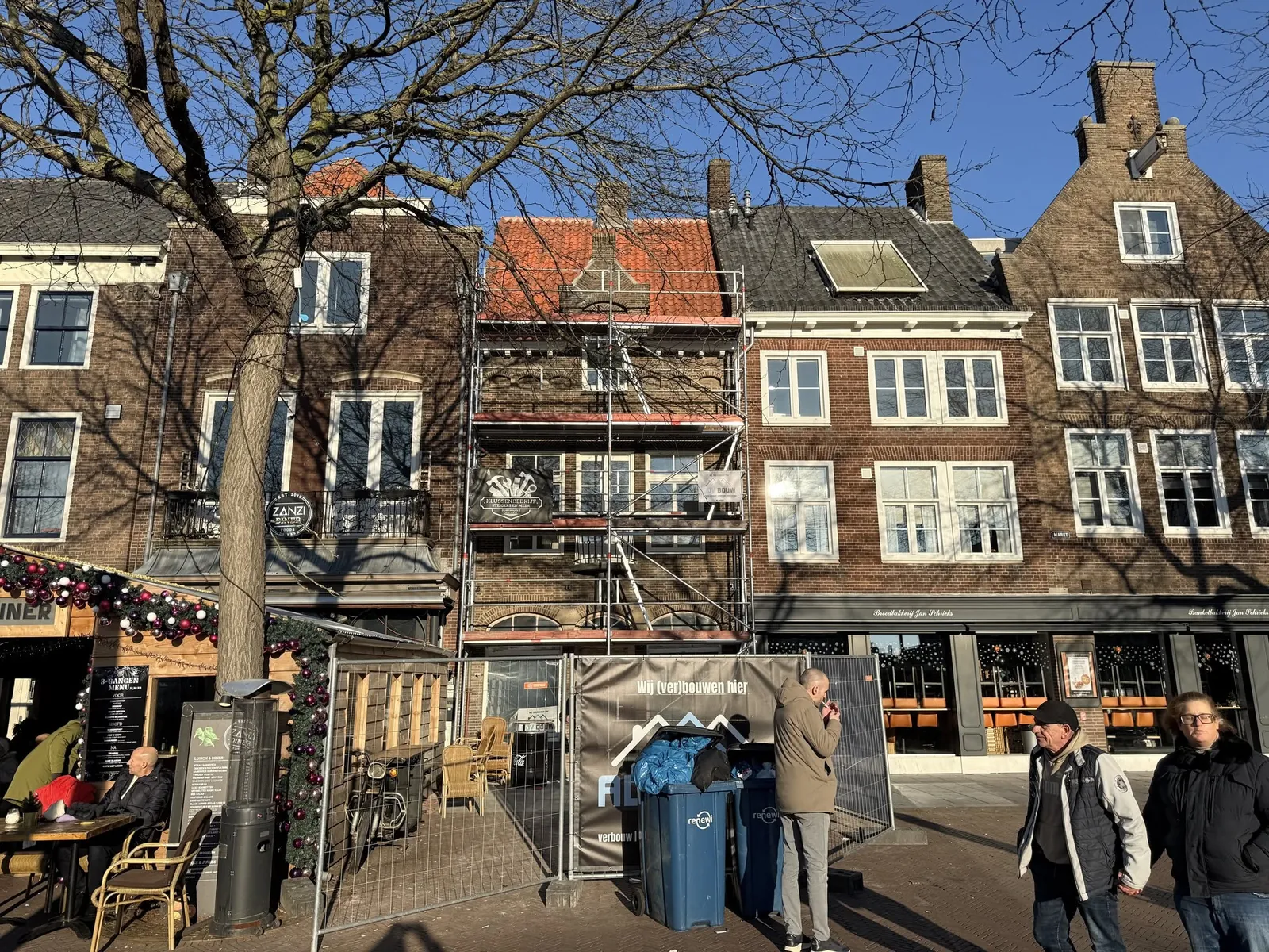 Verbouwing Markt 23 in Middelburg.